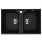 Кухонная мойка Uperwood ECON UPd=402, овальная, цвет 004 черная матовая - Фото 5