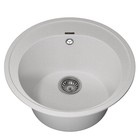 Кухонная мойка кварцевая Uperwood Quartz UPD-01, круглая, цвет 01 белая - Фото 3