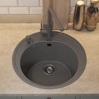 Кухонная мойка кварцевая Uperwood Quartz UPD-01, круглая, цвет 03 серая - Фото 2