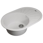 Кухонная мойка кварцевая Uperwood Quartz UPD-02, овальная, цвет 01 белая - Фото 3