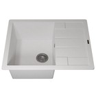 Кухонная мойка кварцевая Uperwood Quartz UPD-03, прямоугольная, цвет 01 белая - фото 14438445