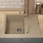 Кухонная мойка кварцевая Uperwood Quartz UPD-03, прямоугольная, цвет 02 бежевая 10666999