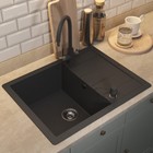 Кухонная мойка кварцевая Uperwood Quartz UPD-03, прямоугольная, цвет 04 черная 10667002 - фото 477205