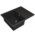 Кухонная мойка кварцевая Uperwood Quartz UPD-03, прямоугольная, цвет 04 черная - фото 14438459