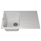 Кухонная мойка кварцевая Uperwood Quartz UPD-04, прямоугольная, цвет 01 белая - фото 14438465