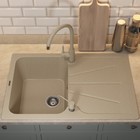 Кухонная мойка кварцевая Uperwood Quartz UPD-04, прямоугольная, цвет 02 бежевая - фото 14438468