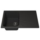 Кухонная мойка кварцевая Uperwood Quartz UPd=04, прямоугольная, цвет 04 черная 10667006