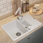 Кухонная мойка кварцевая Uperwood Quartz UPD-05, прямоугольная двухсекционная, цвет 01 бел   1066700 - фото 14438482