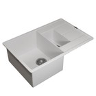 Кухонная мойка кварцевая Uperwood Quartz UPd=05, прямоугольная двухсекционная, цвет 01 бел - Фото 3