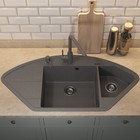 Кухонная мойка кварцевая Uperwood Quartz UPD-06, угловая двухсекционная, цвет 03 серая - Фото 2