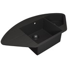 Кухонная мойка кварцевая Uperwood Quartz UPD-06, угловая двухсекционная, цвет 04 черная 10667015