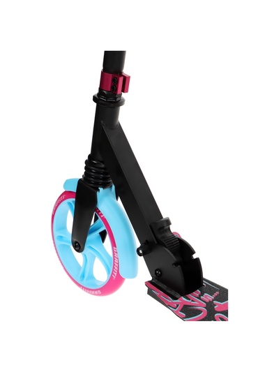 Самокат городской GRAFFITI Lux 200, складной, колёса PU 200 мм, амортизатор передний, ABEC 11 Carbon, цвет чёрный