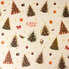 Бумага упаковочная «Ёлочки», белый крафт, 1 лист, 80 г/м², 70×100 см - Фото 3