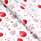 Бумага упаковочная новогодняя «Красные шарики», глянец, двусторонняя, 80 г/м², 70×100 см - Фото 2