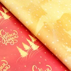 Бумага упаковочная новогодняя «С Новым годом», глянец, двусторонняя, 80 г/м², 50×70 см - Фото 3