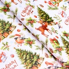 Бумага упаковочная новогодняя «Белый медвежонок», глянцевая, двусторонняя, 80 г/м², 50×70 см - Фото 2