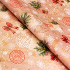 Бумага упаковочная новогодняя «Почта», глянец, двусторонняя, 80 г/м², 50×70 см - Фото 2