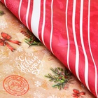 Бумага упаковочная новогодняя «Почта», глянец, двусторонняя, 80 г/м², 50×70 см - Фото 3