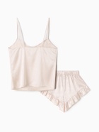 Комплект (топ, шорты) женский MINAKU: Home collection цвет молочный, р-р 48 - фото 809195517