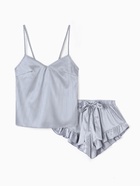 Комплект (топ, шорты) женский MINAKU: Home collection цвет голубой, р-р 46 - фото 809195526