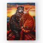 Картина «Кот и кошка», любовь, 30 х 40 см - фото 10435373