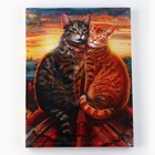 Картина «Кот и кошка», любовь, 30 х 40 см - фото 24736976