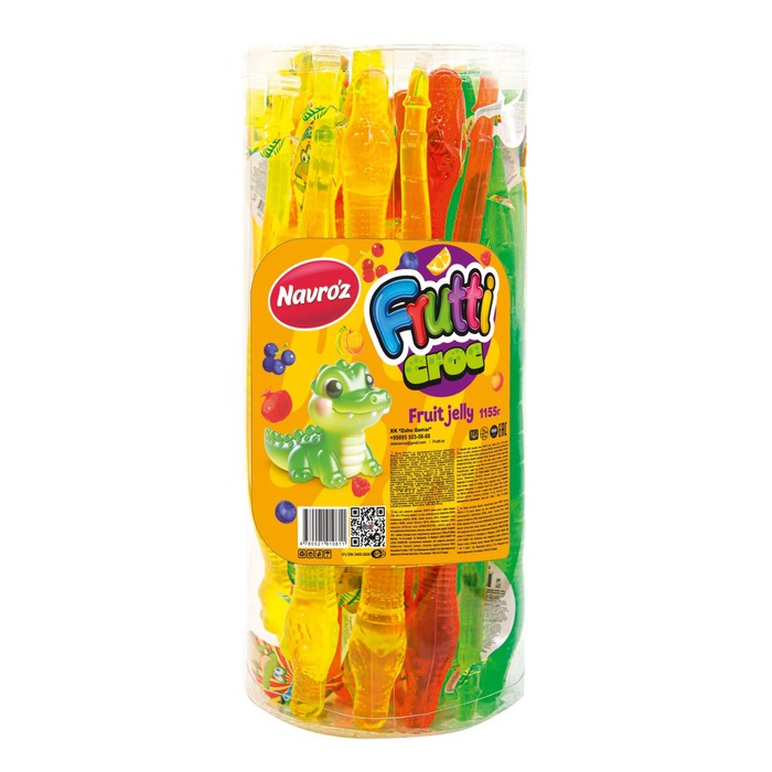 

Желе в стиках FRUTTI , крокодил, ассорти, 33 г