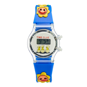Часы наручные электронные, детские "Подсолнух", ремешок силикон l-21.5 см