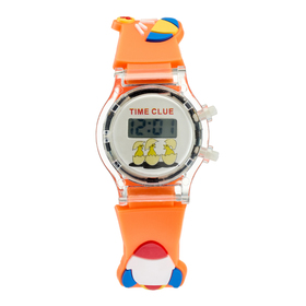 Часы наручные электронные, детские "Подсолнух", ремешок силикон l-21.5 см