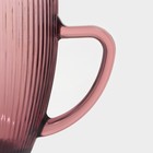 Кувшин стелкянный Magistro «Грани», 1 л, 13×18,5 см, цвет розовый - фото 4471618