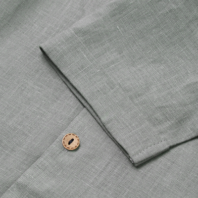 Костюм детский (рубашка, шорты) «Крошка Я» Linen, рост 86-92 см, серый