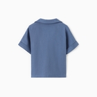 Рубашка для мальчика Крошка Я Linen, р. 86-92, синий - Фото 4