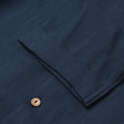 Костюм детский (рубашка, шорты) «Крошка Я» Linen, рост 92-98, синий