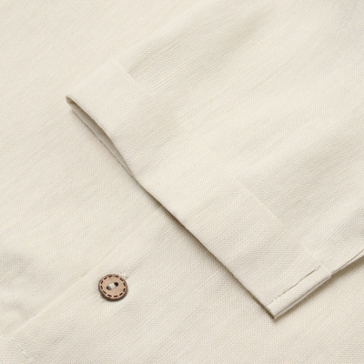 Рубашка для мальчика «Крошка Я» Linen, рост 92-98 см, молочная
