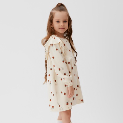 Платье для девочки KAFTAN: Oranges, бежевое, рост 86-92 см