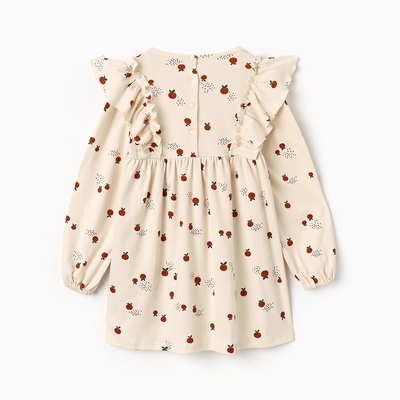 Платье для девочки KAFTAN: Oranges, бежевое, рост 86-92 см