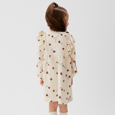 Платье для девочки KAFTAN: Oranges, бежевое, рост 86-92 см