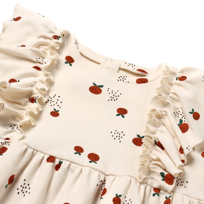 Платье для девочки KAFTAN: Oranges, бежевое, рост 86-92 см