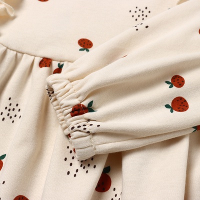 Платье для девочки KAFTAN: Oranges, бежевое, рост 86-92 см