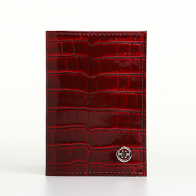 Обложка для паспорта, TEXTURA, цвет бордовый
