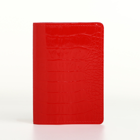 Обложка для паспорта, TEXTURA, цвет красный