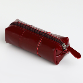 Ключница карманная на молнии, TEXTURA, длина 12,5 см, кольцо, цвет бордовый