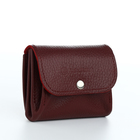 Кошелёк монетница на кнопке TEXTURA, цвет бордовый - Фото 2