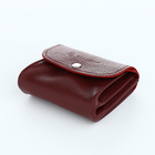 Кошелёк монетница на кнопке TEXTURA, цвет бордовый - Фото 4
