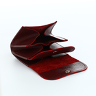 Кошелёк монетница на кнопке TEXTURA, цвет бордовый - Фото 6