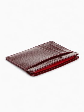 Картхолдер TEXTURA, на 4 карты, бордовый