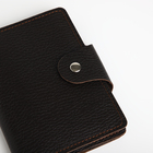 Обложка 2 в 1 для автодокументов и паспорта на кнопке TEXTURA, цвет коричневый - фото 24657492