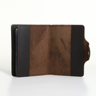 Обложка 2 в 1 для автодокументов и паспорта на кнопке TEXTURA, цвет коричневый - фото 24657496