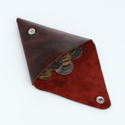 Монетница на кнопке TEXTURA, цвет коричневый - Фото 4