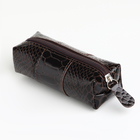 Ключница карманная на молнии, TEXTURA, длина 12,5 см, кольцо, цвет коричневый - фото 321791515